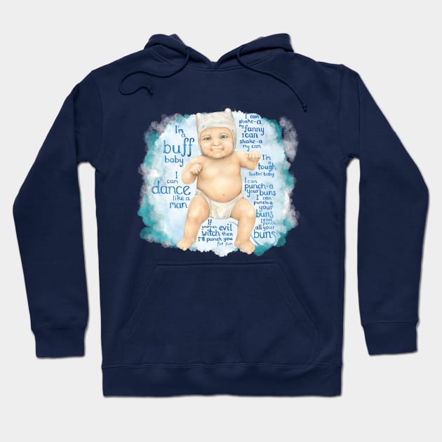 Finn the buff baby (Adventure Time fan art) Hoodie by art official sweetener